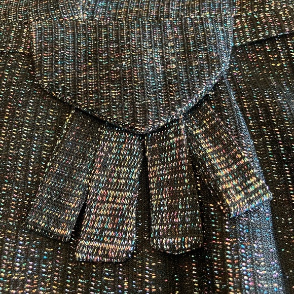 Vintage Black and Iridescent Fitted Cocktail Dress - Picture 12 of 14